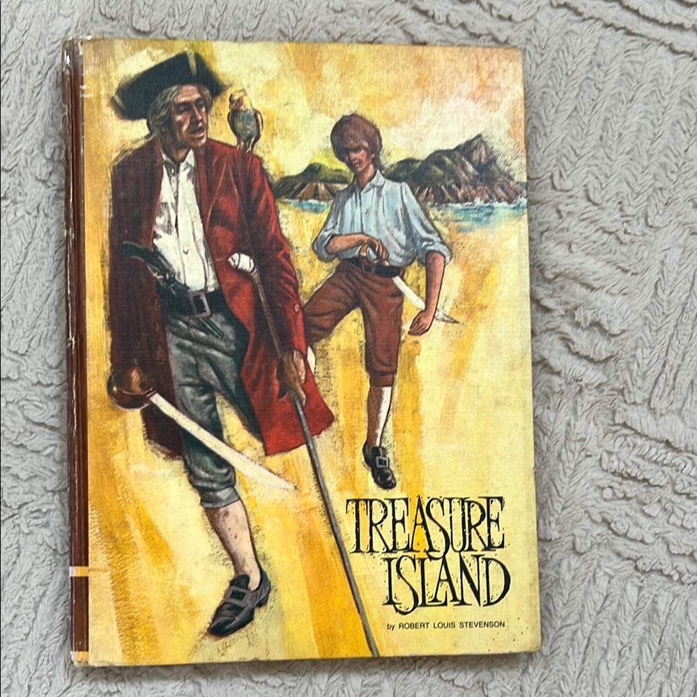 Treasure Island by Robert Louis Stevenson, vintage hardcover book 1968